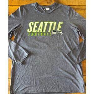 Seattle Seahawks Football NFL Gray Long Sleeve Athletic T-Shirt Size Large
